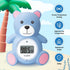 HubiBaby Baby Bath Thermometer & Digital Room Temperature, 2in1 Kids Bathroom Safety Products with Temperature Warning, Floating Teddy Bear (Blue)...