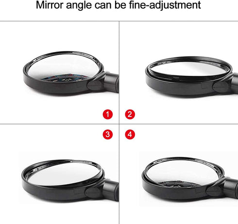 AtfArt Bike Mirror Handlebar Mount HD Bike Rear View Mirror Bicycle Mirrors for Handlebars Adjustable Rotatable Bike Mirrors Ride Safely (A-2 Pcs ...