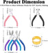 5 Packs Jewelry Pliers Set, Jewelry Making Tools with Needle Nose Pliers/Round Nose Pliers/Chain Nose Pliers/Bent Nose Pliers/Zipper Pliers, Jewel...