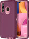 for Samsung Galaxy A30/A20 Case - 3 in 1 Full Body Protection, Purple/Pink...