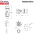 CNLINKO LP-24 RJ45 Connectors, 8P8C Dual Port Connector,Circular Connector for Network Connections, Panel Mount Receptacles Socket IP68 Waterproof...