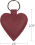 Hide & Drink, Heart-Shape Keychain, Key Organizer, Keyring Holder, Cute Accessories, Full Grain Leather, Handmade, Sangria...