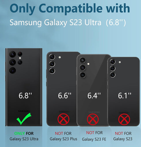 FNTCASE for Samsung Galaxy S23-Ultra Case: Military Grade Drop Proof Protection Mobile Cover with Kickstand | Matte Textured Rugged Shockproof TPU...