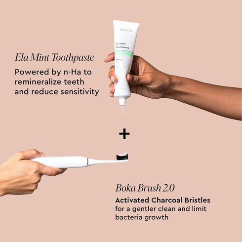 Boka Fluoride Free Toothpaste - Nano Hydroxyapatite, Remineralizing, Sensitive Teeth, Whitening - Dentist Recommended for Adult, Kids Oral Care - ...