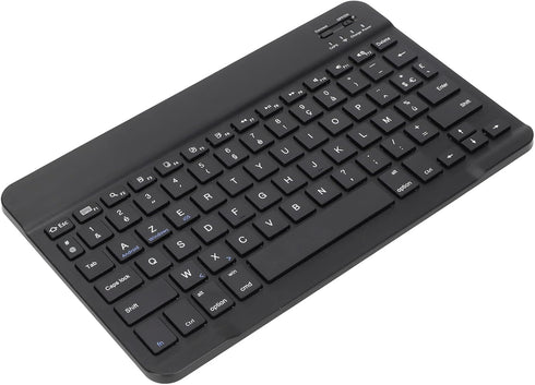 Sanpyl Keyboard, 10in Ultra Thin Bluetooth French AZERT Keyboard Scissor Slim Waterproof Multifunctional Keyboard for Tablet Phone Computer(Black)...