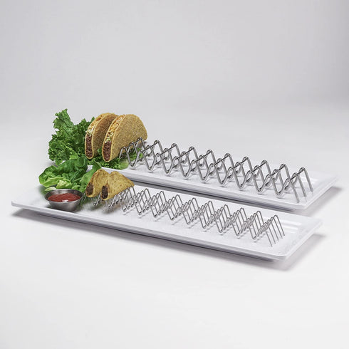 G.E.T. 4-81828 Stainless Steel Taco Holder / Stand, Holds 12 Tacos...