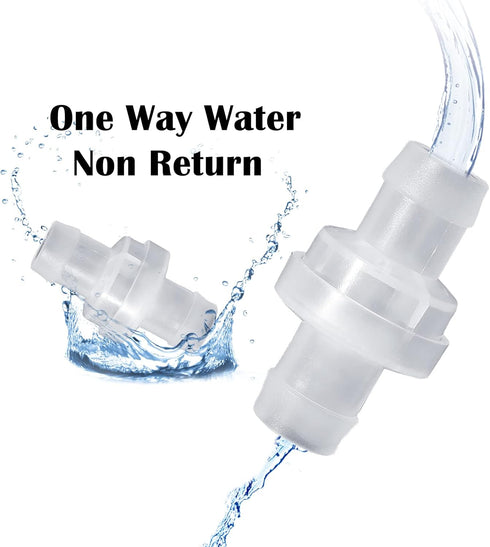 5 Pcs 1/2" Check Valve 12mm Plastic Check Valve One Way Valve Non Return Check Valve for Fuel Gas Air Liquid...