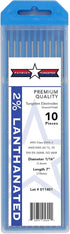 2% Lanthanated TIG Welding Tungsten Electrodes 1/16” x 7” 10-Pack...