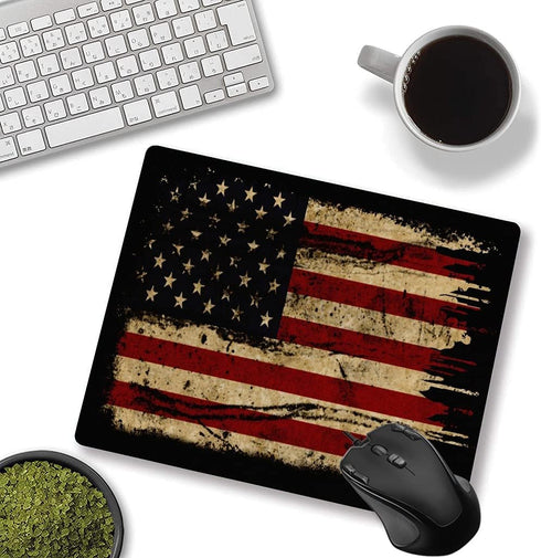 Personalized American Retro Flag Mouse Pad, Rectangular Gaming Mouse Pad, Natural Anti-Slip Rubber Laptop Mouse Pad...