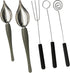 2 Pcs Drawing Decorating Spoon Set, 3 Pcs Candy Dipping Tools, Chocolate Fork Set, Stainless Steel Chef Art Pencil Spoons, Plated Decoration for P...