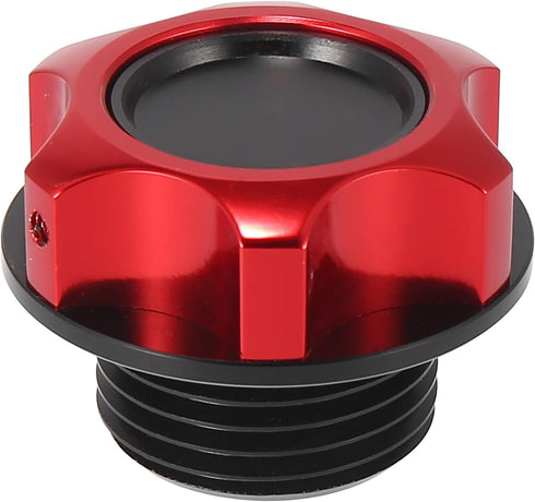 X AUTOHAUX Red Aluminum Alloy Gas Engine Oil Filler Cap Plug Cover for Toyota Reiz Camry Highlander Crown Corolla...
