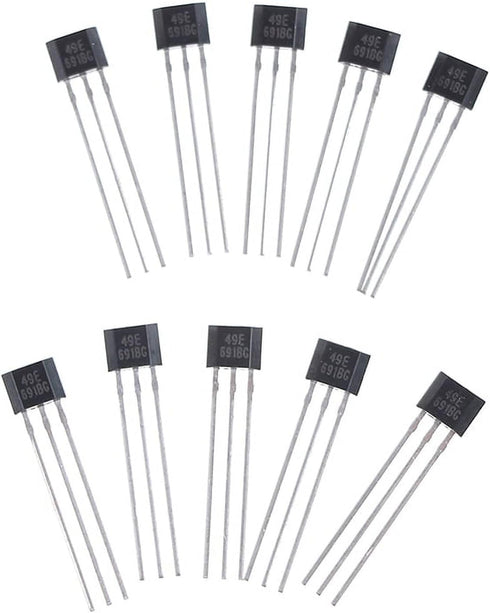 10Pcs Hall Element 49E Oh49E Ss49E Linear Sensor Hall Sensor Industrial Electrical...