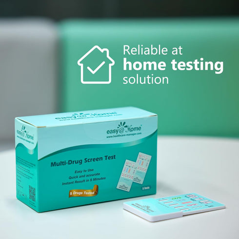 Easy@Home Urine Test Kit: Instant Result Home Use Qucik Screen 5 Panel Kit -#EDOAP-754 12 Pack...