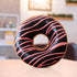 HYSEAS Round Throw Pillow 14 Inch Chocolate Pink Donut, 3D Digital Print Decorative Comfortable Soft Plush Funny Food Shaped Pillow Light Weight S...
