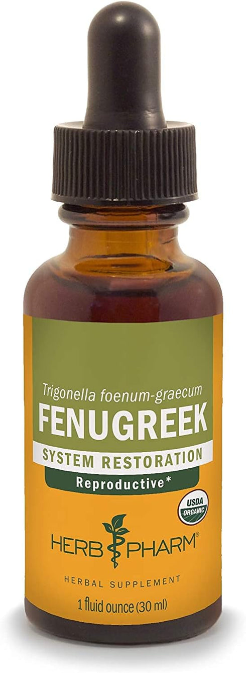 Herb Pharm Certified Organic Fenugreek Liquid Extract for Female Reproductive Support - 1 Ounce (DFENU01)...