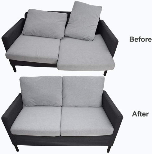 Aobrill Non Slip Couch Cushion Pad, 6x6 Inch Hook Loop with Strong Adhesive to Keep Couch Cushion from Sliding (8PCS, Black)...
