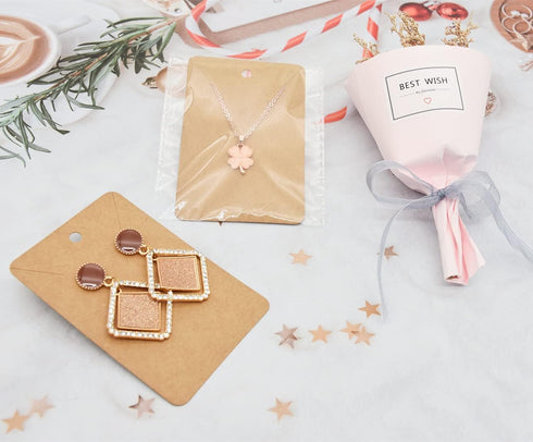 120 Set Earring Holder Cards Necklace Display Cards with 120 Pcs Self Sealing Bags and 240 Pcs Earring Backs for Earring Necklace Display(3.5 x 2....