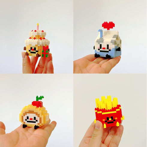Food Building Blocks Set Toys Mini Building Blocks Fast Food Building Bricks Toy Micro Block Building Set Gift for Kids and Adults-234 PCS(French ...
