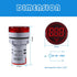 5pcs LED Voltage Meter Indicator AC 60-500V LED Voltmeter Signal Light Digital Display DC Voltage Meter Indicator Round Lamp Tester...