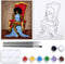Canvas Painting Kit Pre Drawn Canvas for Painting for Adults Sip and Paint Party Supplies 8x10 Canvas to Paint Afro Queen Girl Paint, Mother's Day...