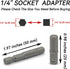1/4 hex to 1/4 socket adapter,Hex to Square 1/4" Socket Bit Adapter,Power Tool Replacement Part Adapter Suitable for Drill Driver Socket Driver El...