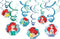 The Little Mermaid Disney Ariel Dream Big Party Foil Hanging Swirl Decorations / Spiral Ornaments (12 PCS) - Red, Green, Blue Cartoon Theme Party ...