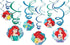 The Little Mermaid Disney Ariel Dream Big Party Foil Hanging Swirl Decorations / Spiral Ornaments (12 PCS) - Red, Green, Blue Cartoon Theme Party ...