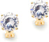 Mariell Gold 3 Carat Cubic Zirconia Crystal Clip-On Stud Earrings for Non-Pierced Ears, Jewelry for Women...