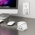 2 Pack US Travel Plug Adapter, EU,UK,AU,in,CN,JP,Asia,Italy,Brazil to USA (Type B), 3 Prong Grounded USA Wall Plug Wall Outlet Power Charger Conve...