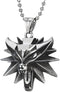 COOLSTEELANDBEYOND Mens Women Vintage Steel Roaring Fox Head Pendant Necklace, 30 inches Ball Chain, Punk Rock...