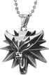 COOLSTEELANDBEYOND Mens Women Vintage Steel Roaring Fox Head Pendant Necklace, 30 inches Ball Chain, Punk Rock...