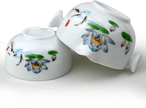 Liang baobao Convenient Teapot Cup Porcelain Teacup White Glazed Travel tea set (Lotus)...