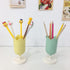 Tulip Pen Holder for Desk Cute Organizer Desk Organizer Makeup Brush Holder Girl, Ladies (Yellow)...