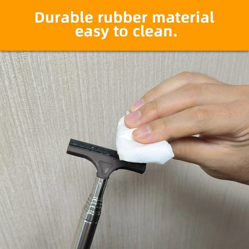 Car Rearview Mirror Wiper with Telescopic Long Rod, Portable Auto Squeegee Cleaner for Car Raindrops(Black)...