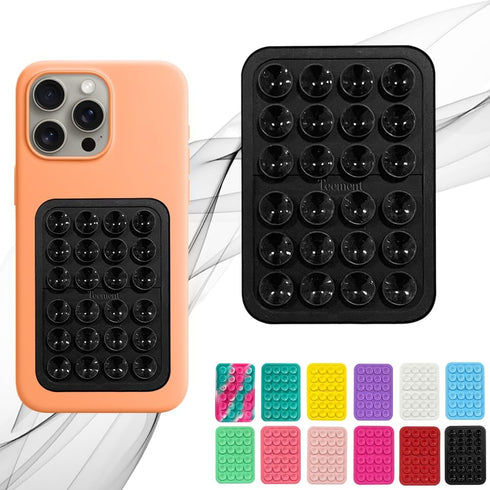 Suction Phone Case Mount, Sillicon Adhesive Phone Accessory for iPhone and Android, Hands-Free Fidget Toy Mirror Shower Phone Holder, Tiktok Video...