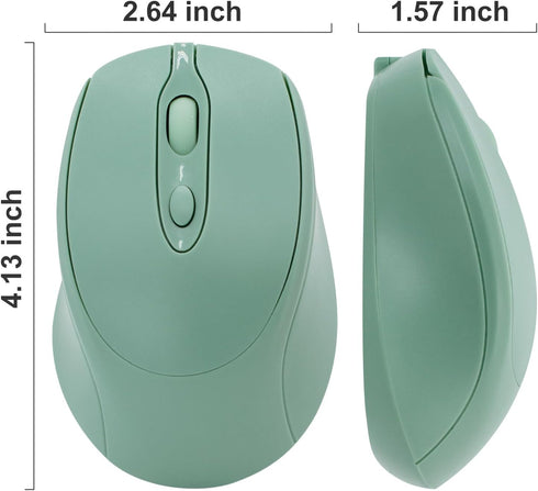Bluetooth Mouse,Rechargeable Wireless Mouse for Laptop/iPad/MacBook Pro/Air, Silent Mouse Portable Slim for Surface Pro/PC/Lenovo/Samsung Tablet (...