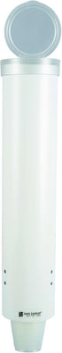 San Jamar Medium Pull-Type Cup Dispenser 4-10 Oz. Cups with Flip Cap for Restaurants, Dining Halls, and Fast Food Plastic, 16 Inches, White...