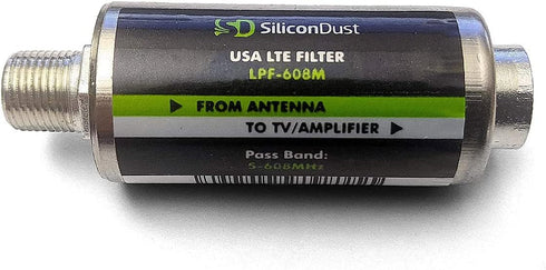 SiliconDust LPF-608M LTE Filter for TV Antennas USA 2020 Standard 600/608/618MHz...