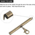 uxcell 10Sets Slide on End Clasps with Lobster Claw Clasps & Extension Chain, 40mm Tube Slider Crimp Cord Ends for DIY Craft Making, Bronze Tone...
