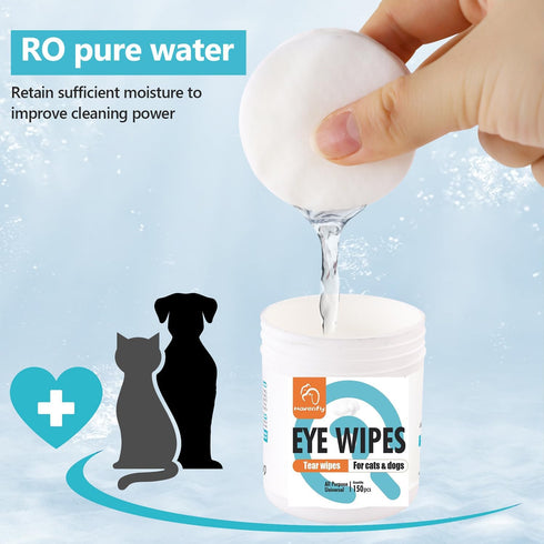 Pet Wipes for Cats & Dogs, Grooming Wipes for Eyes, Paws, Ears, Nose, Unscented Soft Pet Tear Stain Remover Wipes 300 Pads...