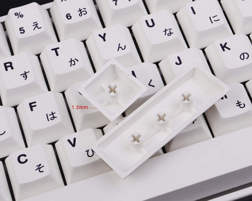135 keys PBT Japanese Keycaps Cherry Profile DYE-Sub White Theme Minimalist Style Suitable for Mechanical Keyboard...