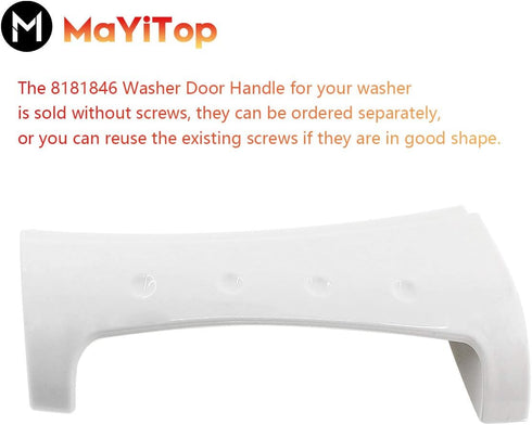 MAYITOP 8181846 Washer Door Handle for Duet Kenmore Whirlpool
