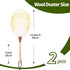 Lambswool Duster 15.9 Inch Handheld Wooden Wool Duster for Cleaning Window Blinds Computer Furniture (2PCS)...