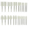 Luo ke 24 Pcs Wool Felt Polishing Bits - 3/32'' Shank Wool Felt Buffing Polishing Kits for Rotary Tools includes Dremel...