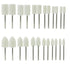 Luo ke 24 Pcs Wool Felt Polishing Bits - 3/32'' Shank Wool Felt Buffing Polishing Kits for Rotary Tools includes Dremel...