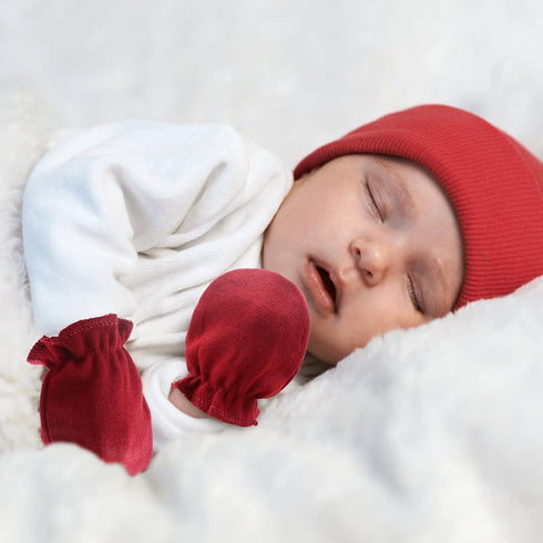 BQUBO Newborn Infant Toddler Mittens No Scratch Cotton Elastic Wrist Gloves Hypoallergenic for 0-6 Months Baby Boys Girls...