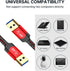 JSAUX USB to USB Cable, USB 3.0 A to A Male Cable 2 Pack(3.3ft+6.6ft) USB Male to Male Cable Double End USB Cord Compatible for Hard Drive Enclosu...