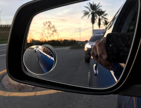 2pc Car Side View Mirror Blind Spot Blind Spot Mirror Set of 2-Inch Circular Frameless Convex Lens Car Accessories 360 Degree Adjustment Angle...