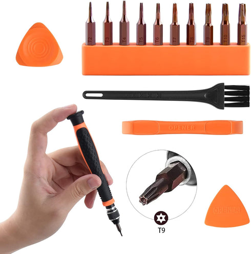 NEBURORA 10 in 1 Torx Screwdriver Set with T2 T3 T4 T5 T6 T7 T8 T9 T10 T15 Interchangeable Magnetic Torx Bit & Opening Tool,Torx Security screwdri...