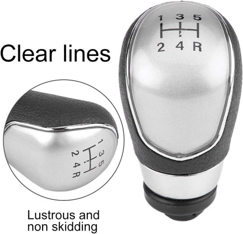 5 Gear Knob for Focus, Car 5 Speed Gear Shift Lever Knob Head for Focus Fiesta mk7 2008-2013...
